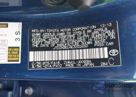 2014 Toyota Prius V Three z USA, uszkodzony, nr VIN JTDZN3EU4E3332650